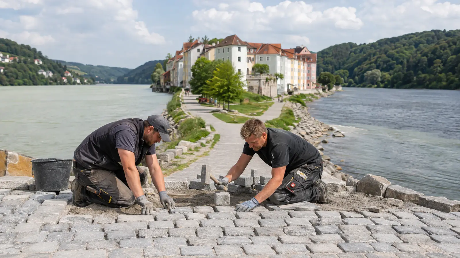 Pflasterarbeiten in Passau am Dreiflüsseeck – Garten- und Landschaftsbau in der Dreiflüssestadt