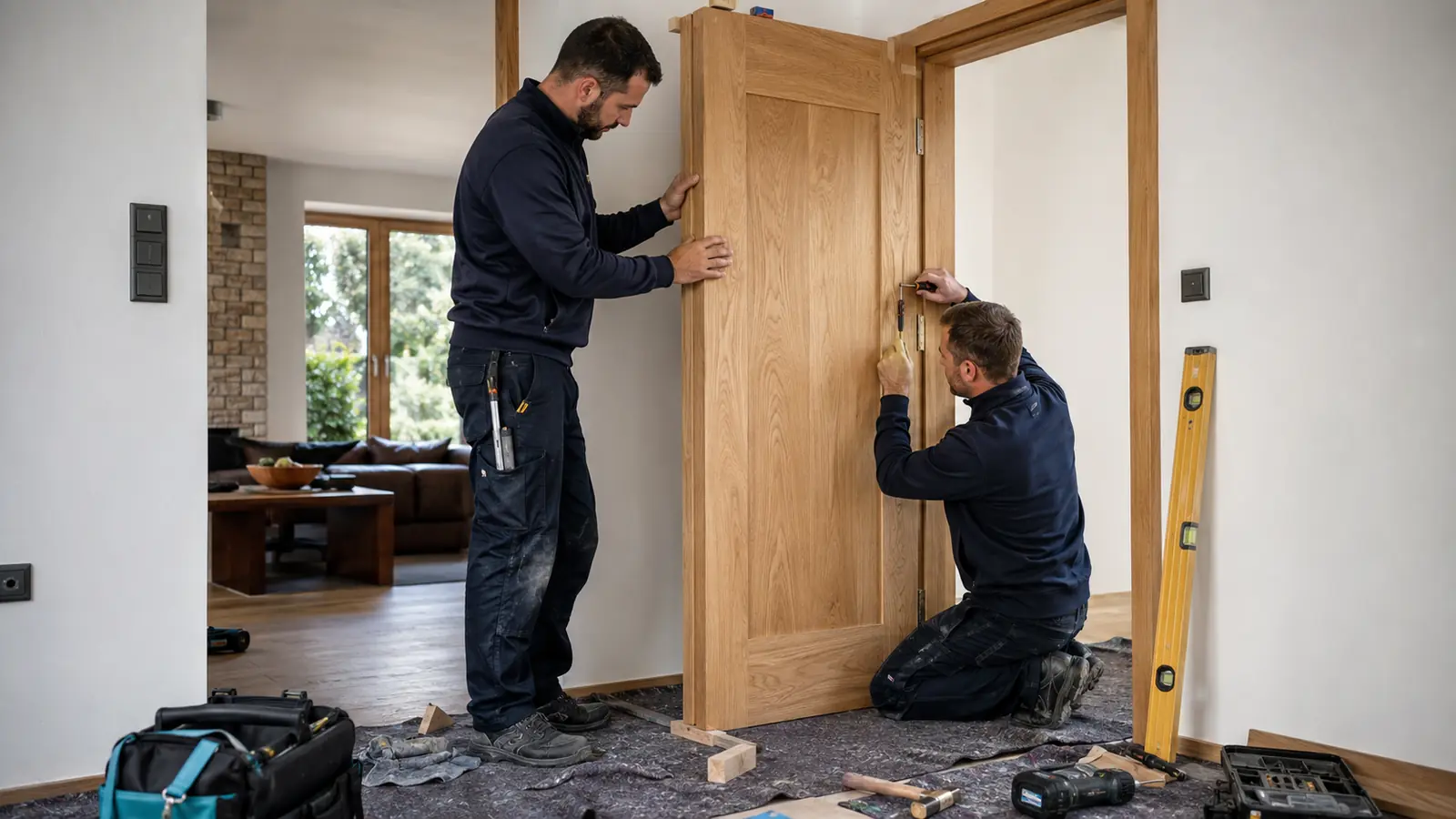 Schlüsseldienst in Passau bei einer schonenden Türöffnung an einer Wohnungstür in der Innstadt